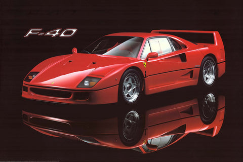 Ferrari F40 Sports Car Poster 24x36