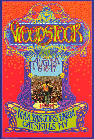 Woodstock 1969 Concert Poster
