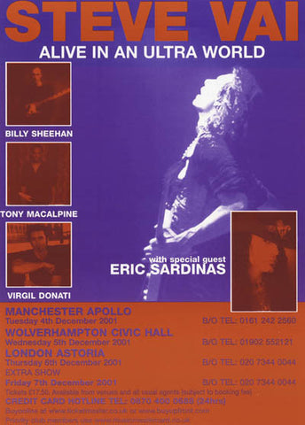 Steve Vai UK Tour Poster
