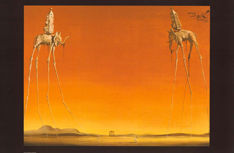 Salvador Dali The Elephants Poster