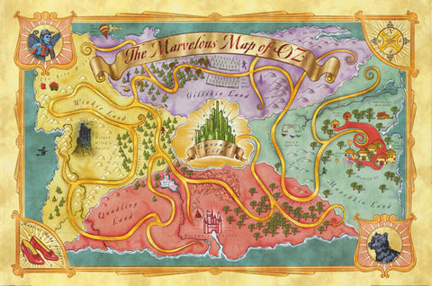 Wizard of Oz Map Poster
