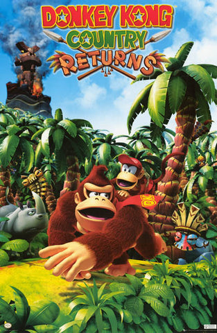 Donkey Kong Country Returns Video Game Poster