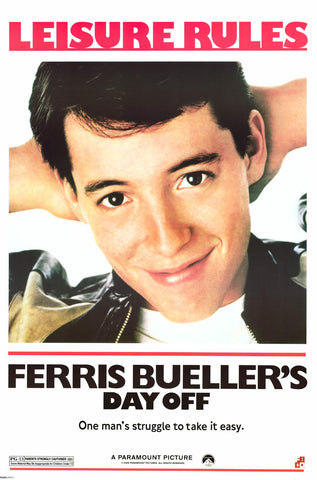 Ferris Bueller's Day Off Leisure Rules Poster 24x36
