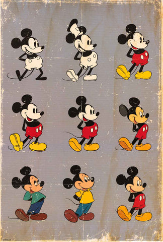 Mickey Mouse Evolution Poster