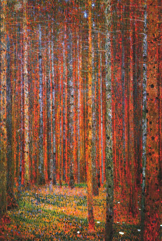 Gustav Klimt Pine Forest Poster
