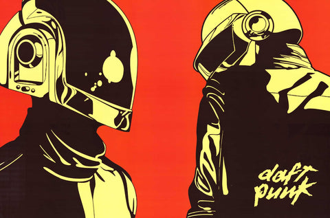 Daft Punk Helmets Pop Art Poster 2