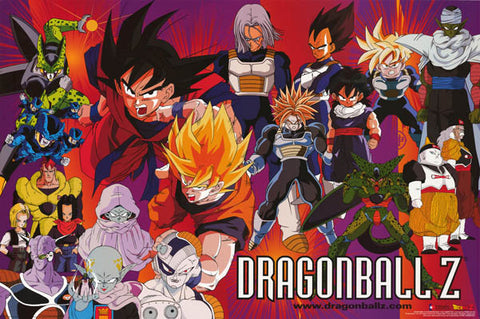 Dragon Ball Androids Saga Collage 12in x 18in Poster Free