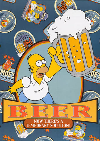 The Simpsons Homer Simpson Beer Poster