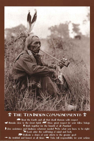Native American Ten Commandments Poster