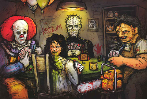 Horror Movie Poker Game Poster