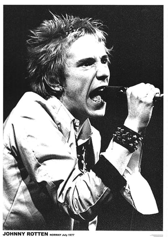 Poster: Sex Pistols - Johnny Rotten On Stage 1977 (23" x 33"")