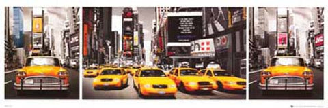New York Times Square Taxi Poster