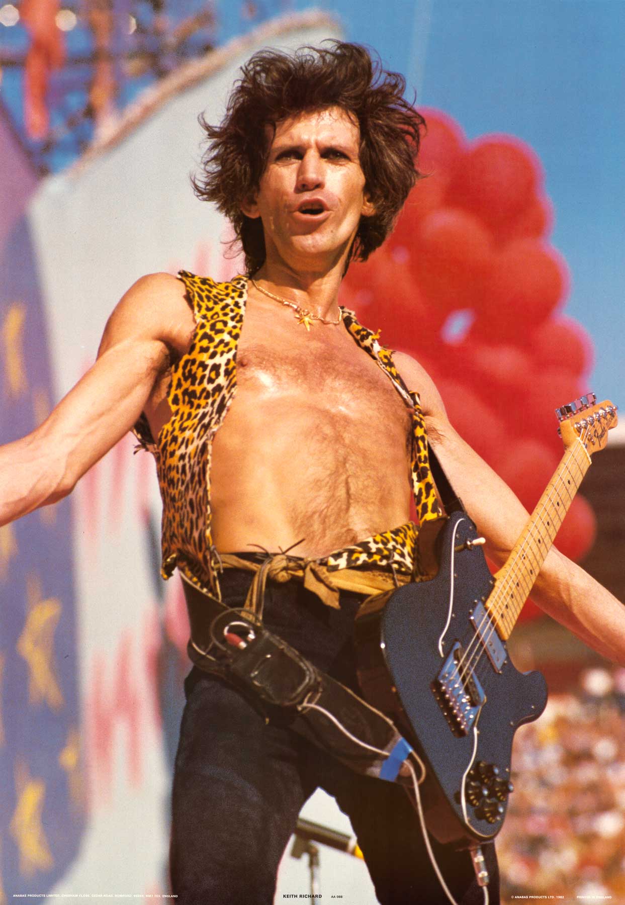 Poster: Keith Richards 1982 Rolling Stones (24