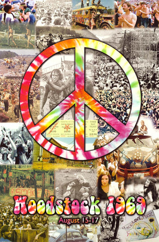 Woodstock Peace Collage Poster 24x36