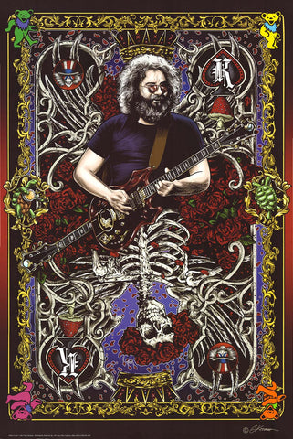 Grateful Dead Jerry Garcia Playing Card Poster 24x36