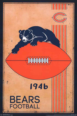 Chicago Bears NFL Football Poster