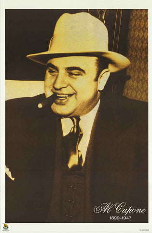 Al Capone 1899-1947 Gangster Portrait Poster 23x34