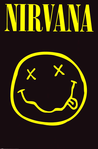 Nirvana Smiley Face Poster 24x36