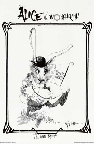 Ralph Steadman White Rabbit Poster