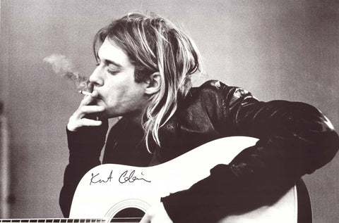 Nirvana Kurt Cobain Smoke Break Poster