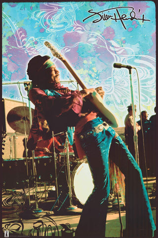 Jimi Hendrix Fluid Groove Poster 24x36