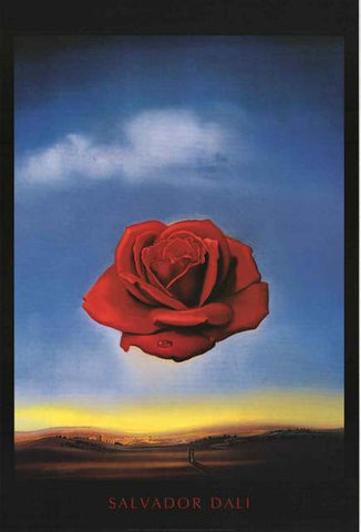 Salvador Dali Meditative Rose Poster