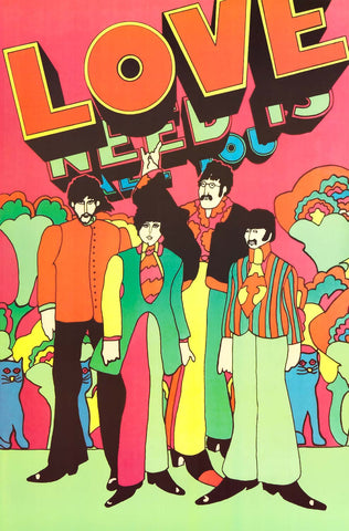 The Beatles Yellow Submarine Love Poste
