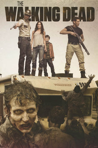 Walking Dead Grimes vs Negan Poster 22x34