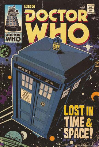 Doctor Who TARDIS Comic Book Poster