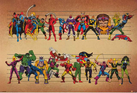 Marvel Comics Superheroes Poster