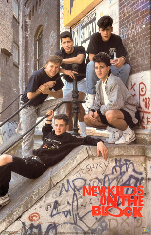 Scarce - New Kids On The Block - Poster Book 1989 - Button Up