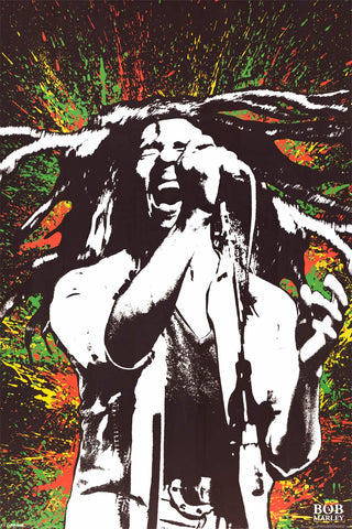 Bob Marley Color Splash Art Poster 24x36