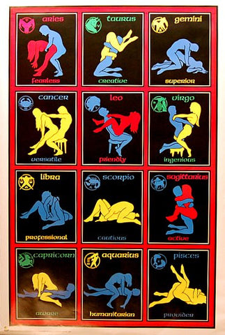Astrology Sexual Positions Poster