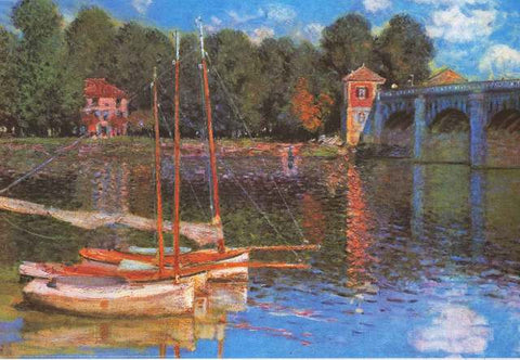 Claude Monet Argenteuil Bridge Poster
