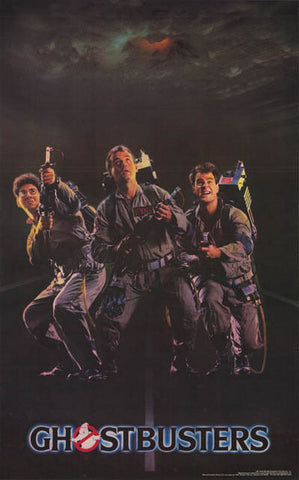 GHOSTBUSTERS WITH GUNS ORIGINAL 1984 20x32 POSTER