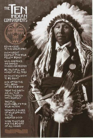 Native American Ten Commandments Poster