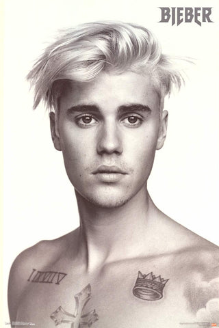 Justin Bieber Pinup Portrait Poster 22x34