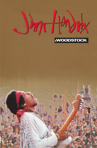 Jimi Hendrix Woodstock Poster
