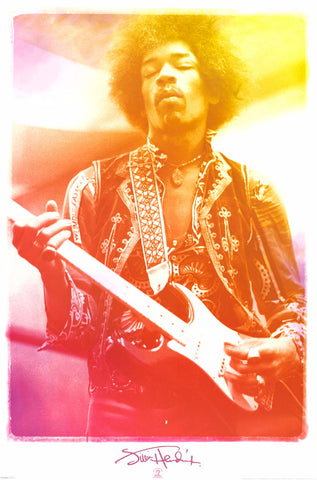 Jimi Hendrix Psychedelic Spectrum Poster 24x36