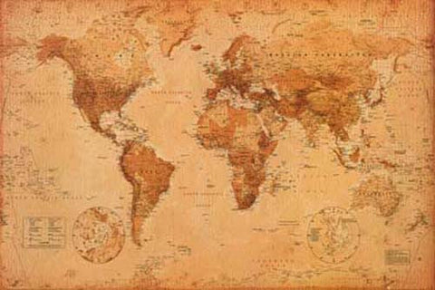 World Map Wall Poster