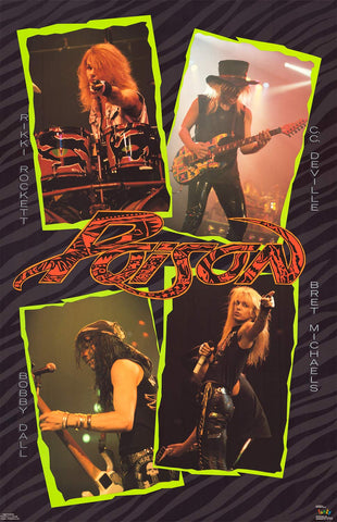 Poison Hair Band Supreme Bret Michaels '89 22x35 Poster