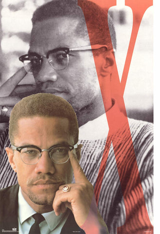 Malcolm X Portrait Poster 23x35