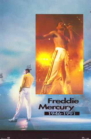 Poster: Queen Freddie Mercury 1992 23x35