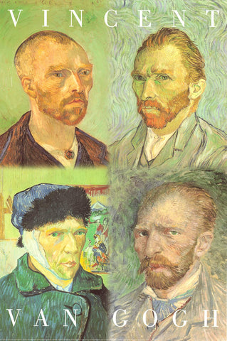 Poster: Vincent Van Gogh - Self-Portraits 24"x36"