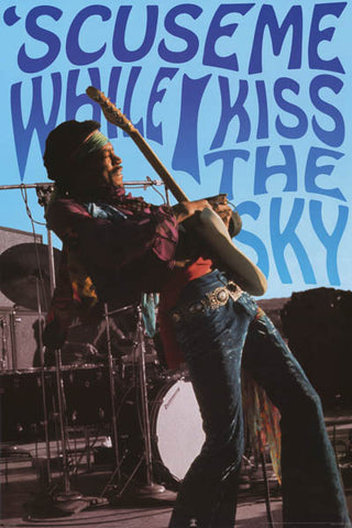 Jimi Hendrix Kiss the Sky Poster