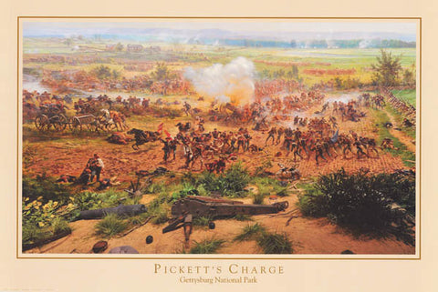 Civil War Gettysburg Picketts Charge Poster