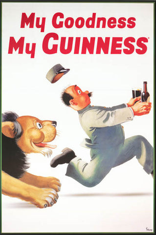 Guinness Beer My Goodness Lion Poster