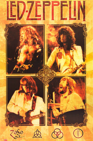 Led Zeppelin Live Portraits Poster