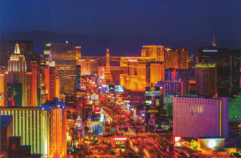 Las Vegas Skyline at Night Poster