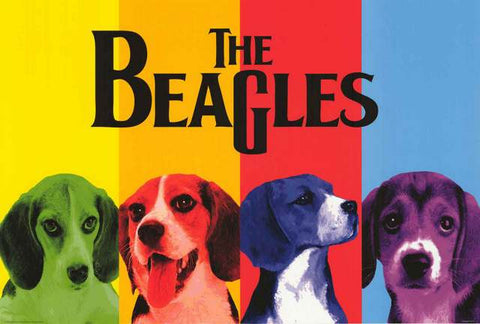The Beagles Beatles Dog Parody Poster